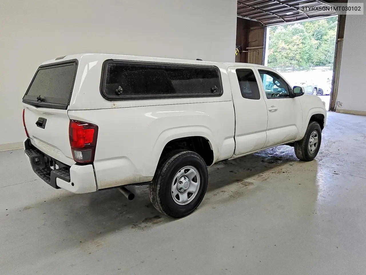 2021 TOYOTA TACOMA VIN 3TYRX5GN1MT030102 — фото 3
