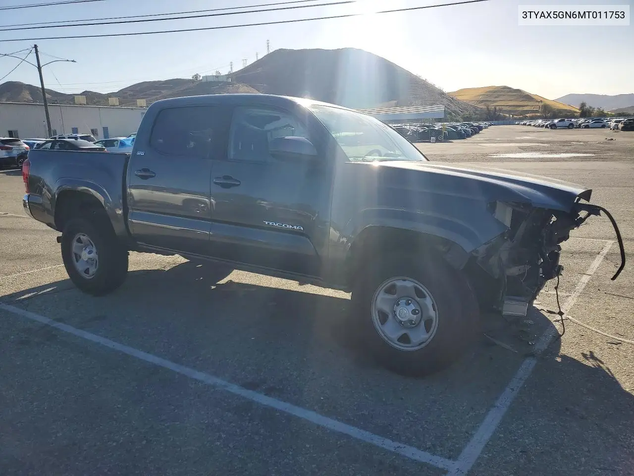 2021 TOYOTA TACOMA VIN 3TYAX5GN6MT011753 — фото 4