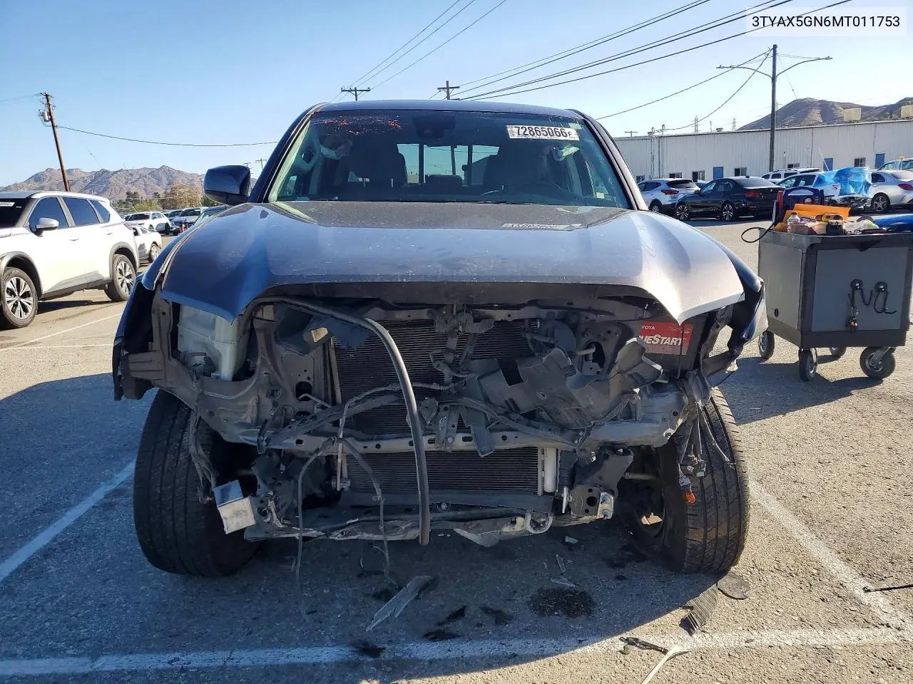 2021 TOYOTA TACOMA VIN 3TYAX5GN6MT011753 — фото 5