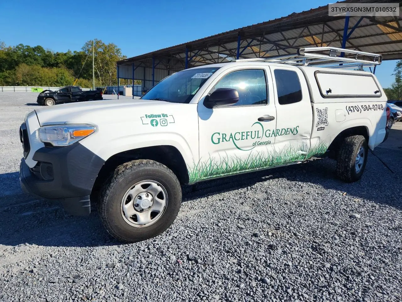 TOYOTA TACOMA 2021, VIN 3TYRX5GN3MT010532