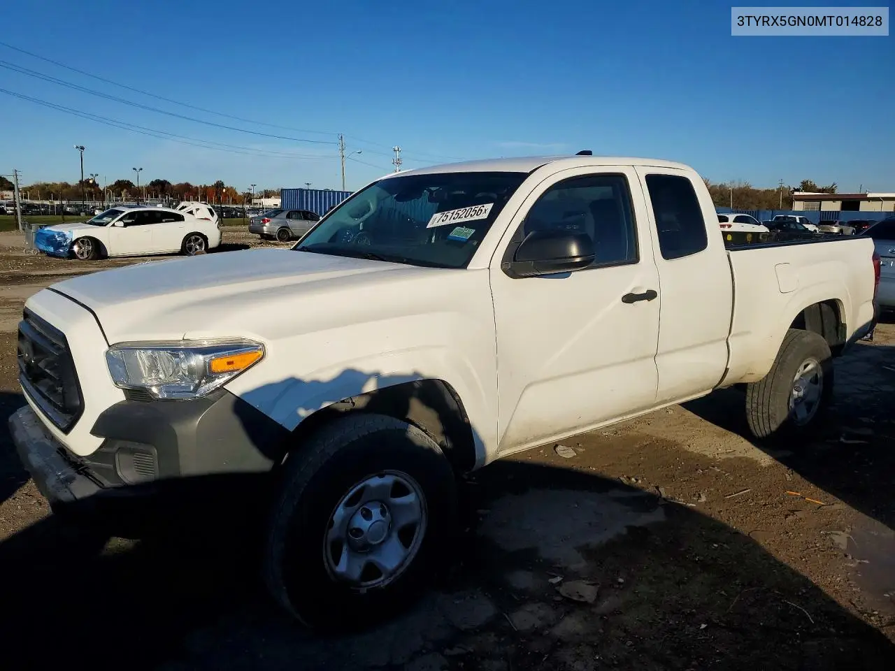 TOYOTA TACOMA 2021, VIN 3TYRX5GN0MT014828