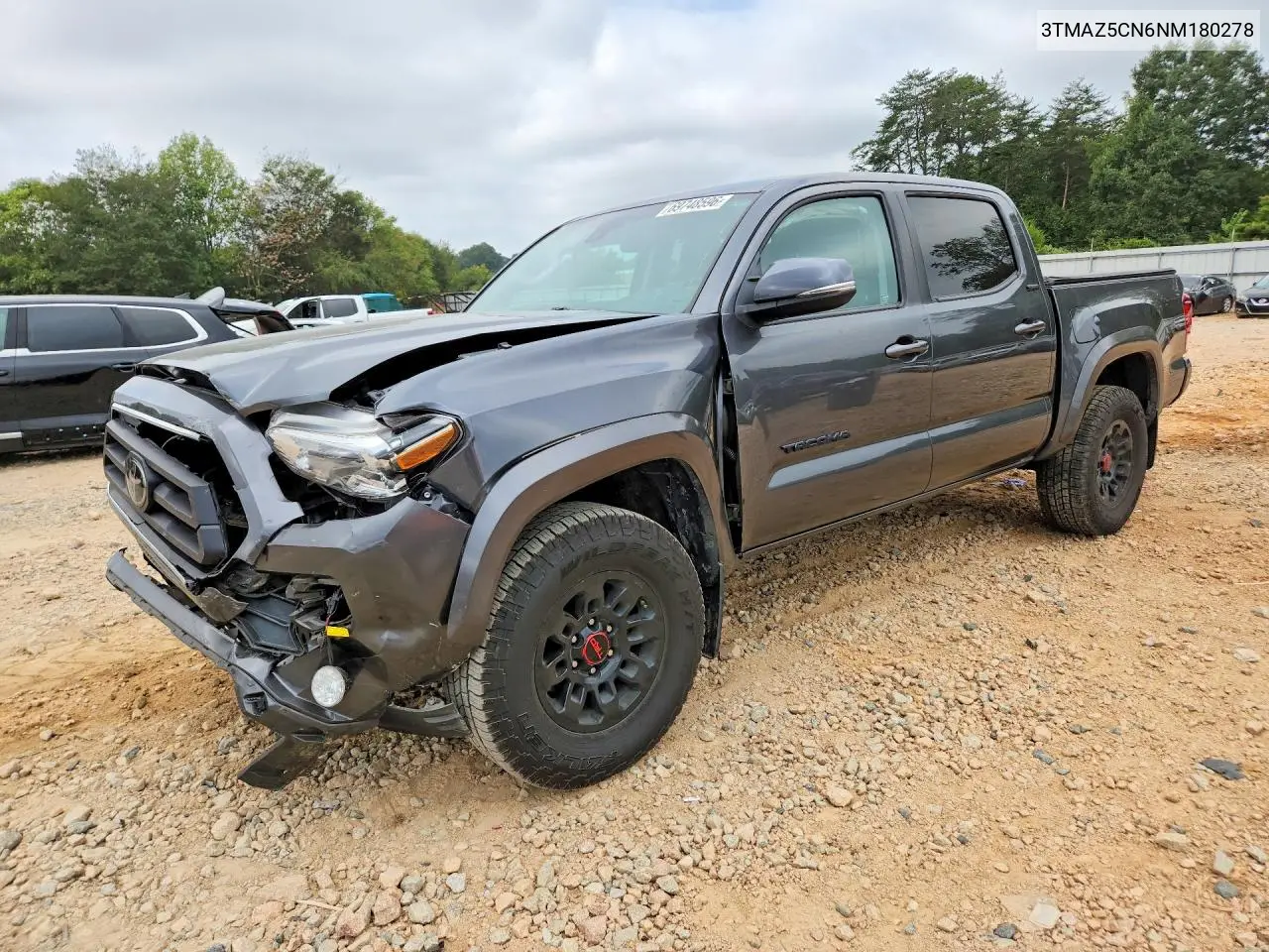 TOYOTA TACOMA 2022, VIN 3TMAZ5CN6NM180278