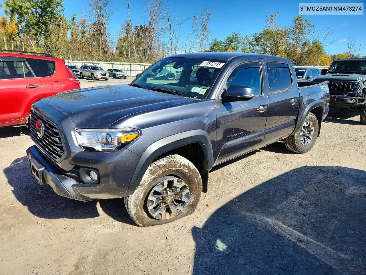 TOYOTA TACOMA 2022, VIN 3TMCZ5AN1NM473274