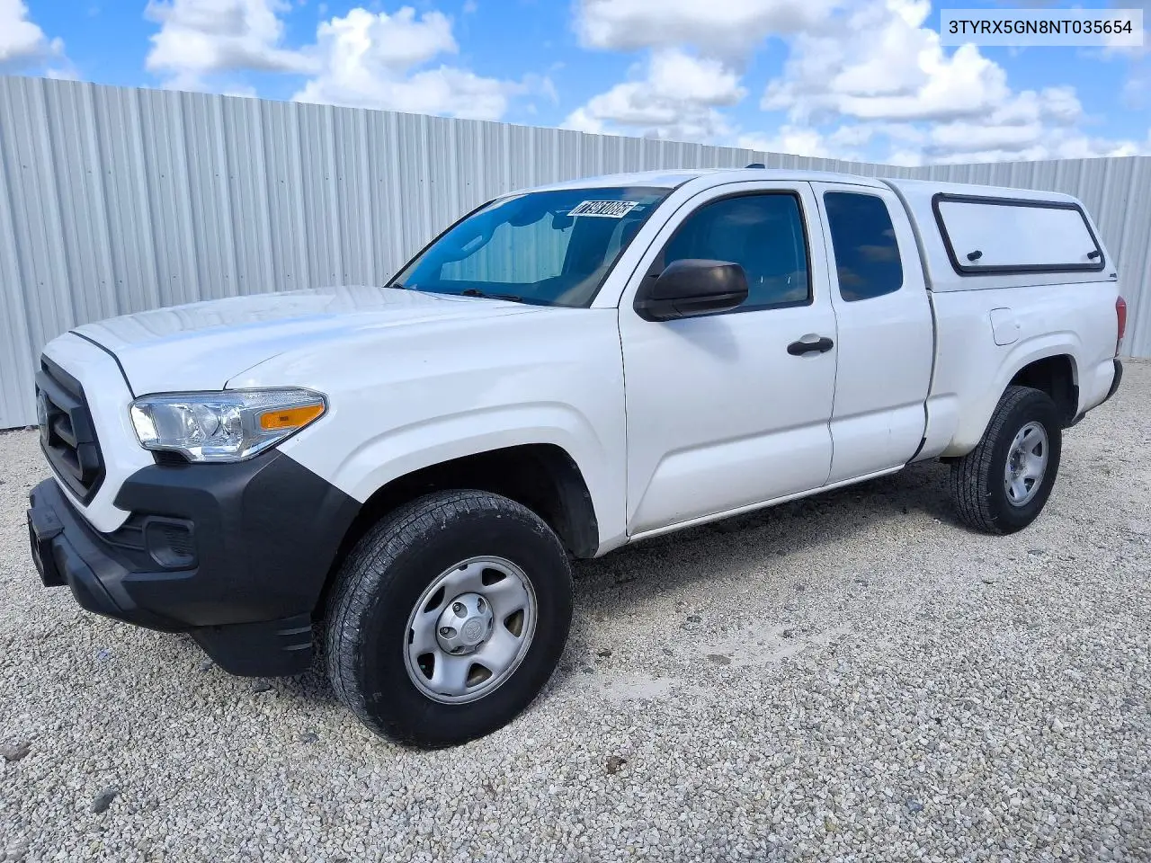 TOYOTA TACOMA 2022, VIN 3TYRX5GN8NT035654