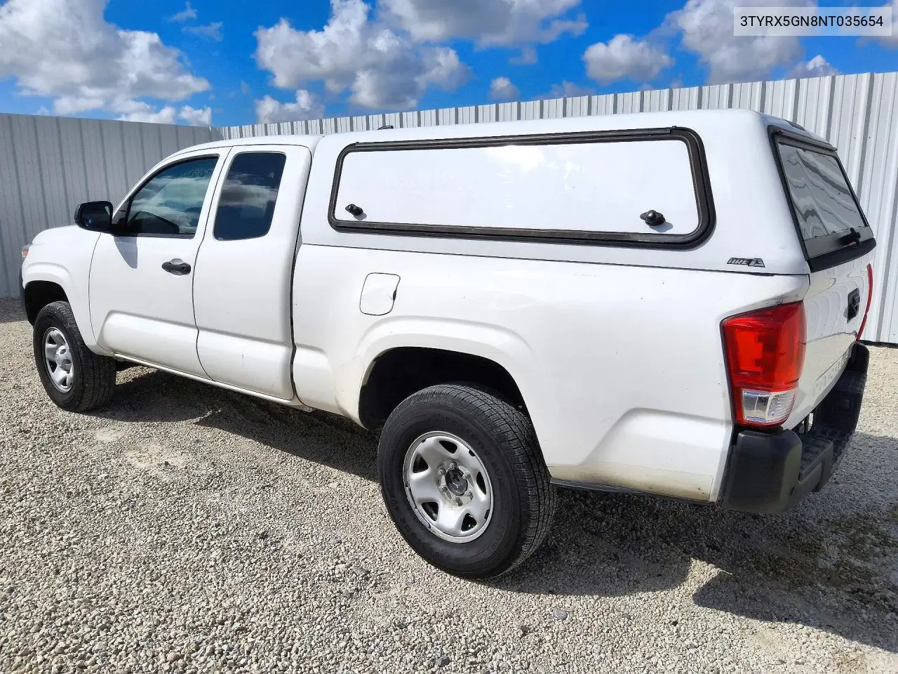 2022 TOYOTA TACOMA VIN 3TYRX5GN8NT035654 — фото 2