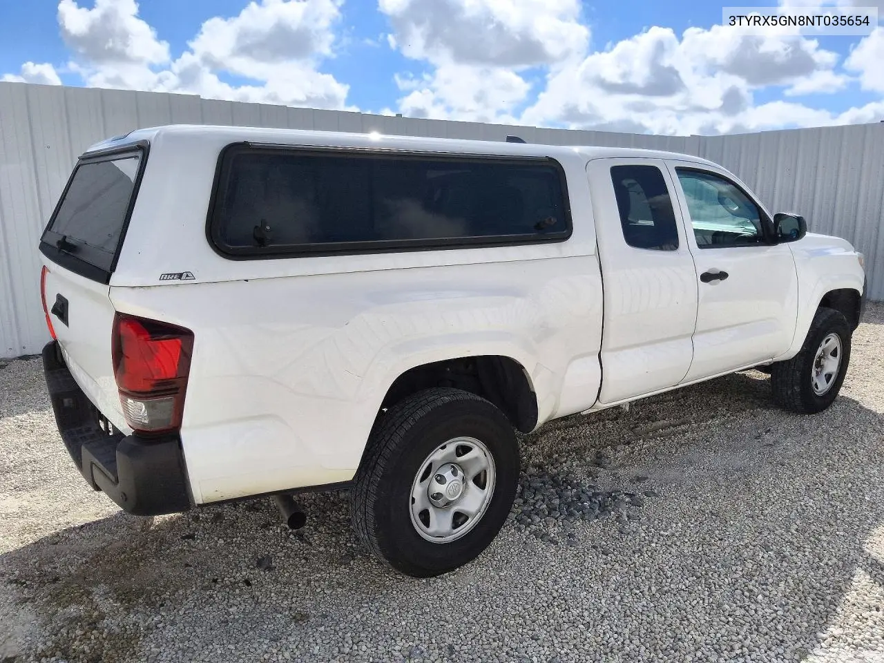 2022 TOYOTA TACOMA VIN 3TYRX5GN8NT035654 — фото 3