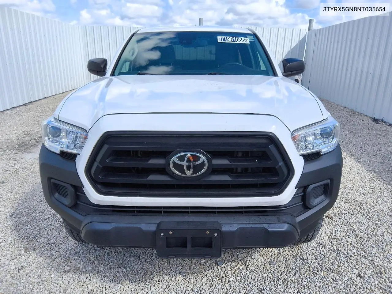 2022 TOYOTA TACOMA VIN 3TYRX5GN8NT035654 — фото 5