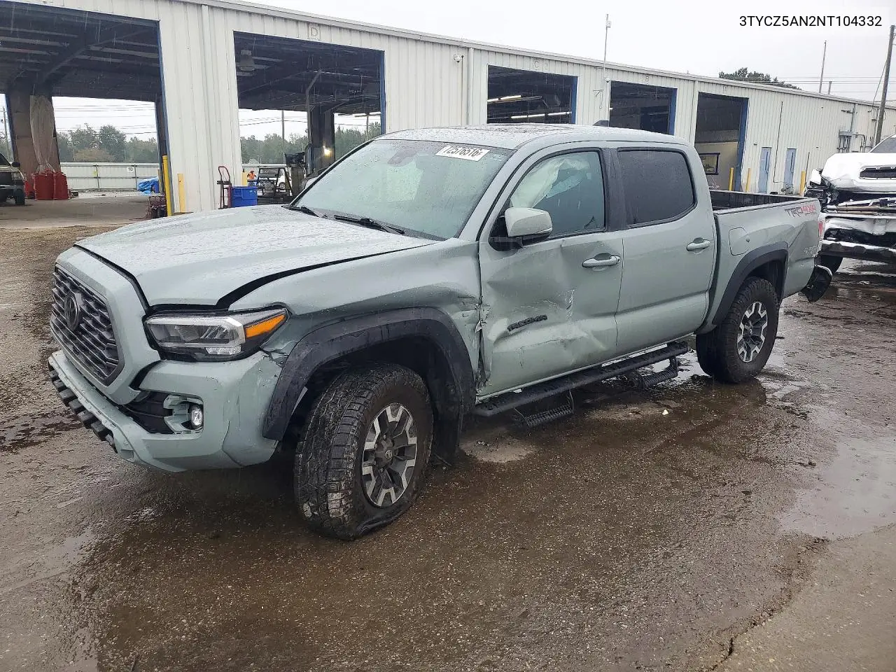 TOYOTA TACOMA 2022, VIN 3TYCZ5AN2NT104332