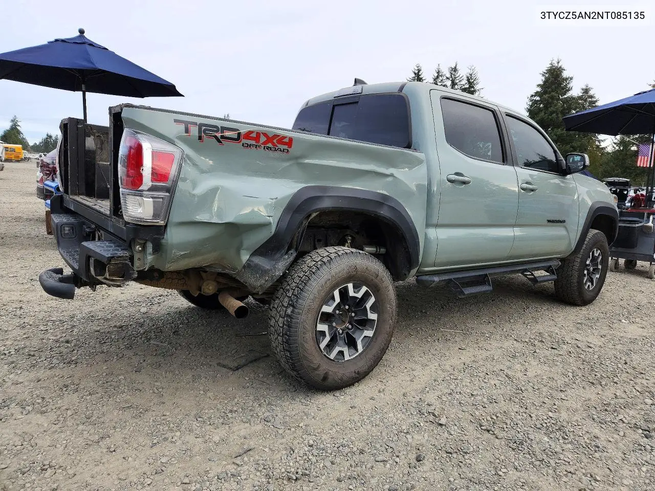 2022 TOYOTA TACOMA VIN 3TYCZ5AN2NT085135 — фото 3