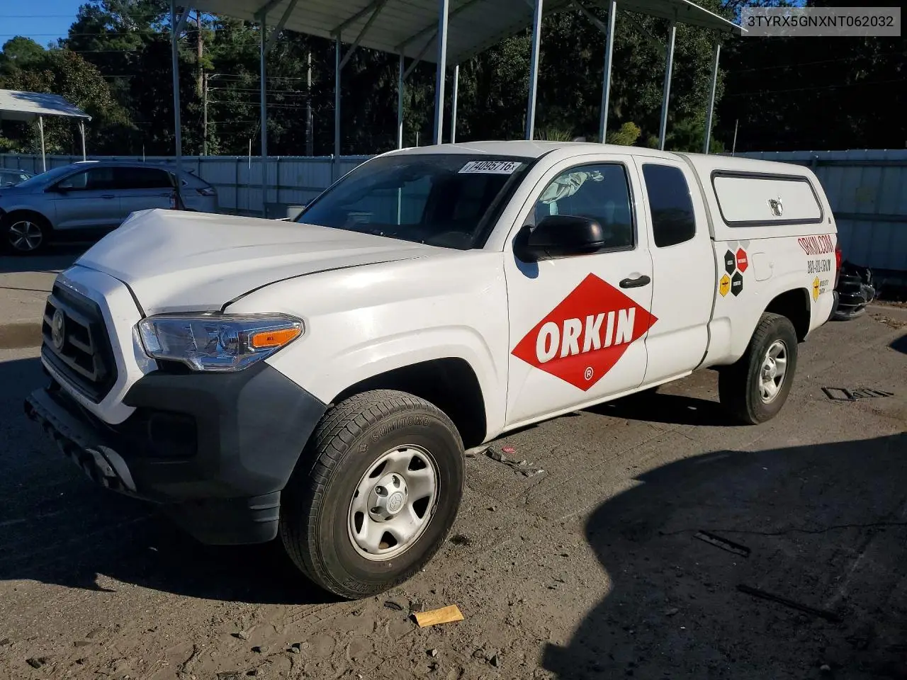 TOYOTA TACOMA 2022, VIN 3TYRX5GNXNT062032
