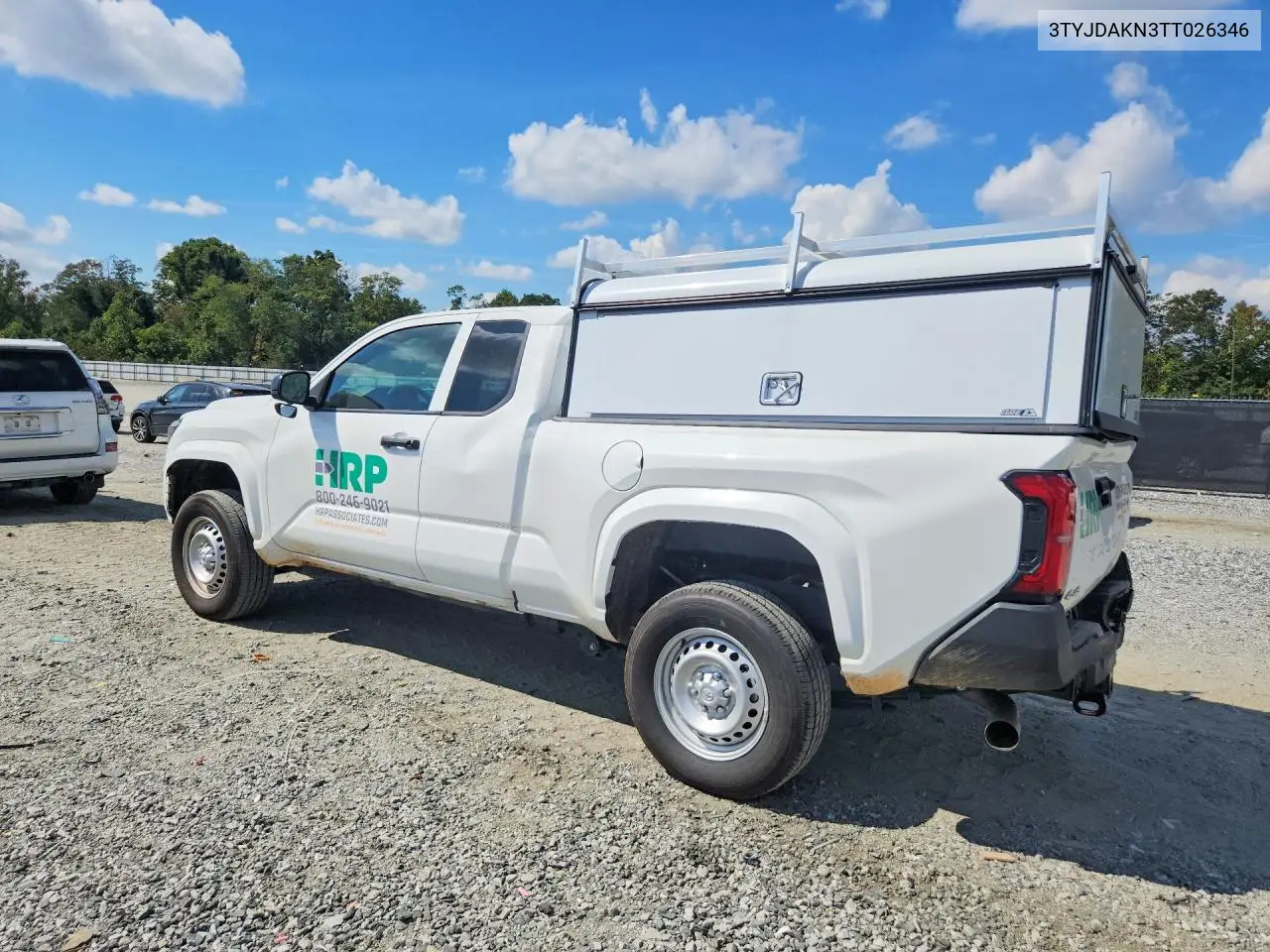 2026 TOYOTA TACOMA VIN 3TYJDAKN3TT026346 — фото 2