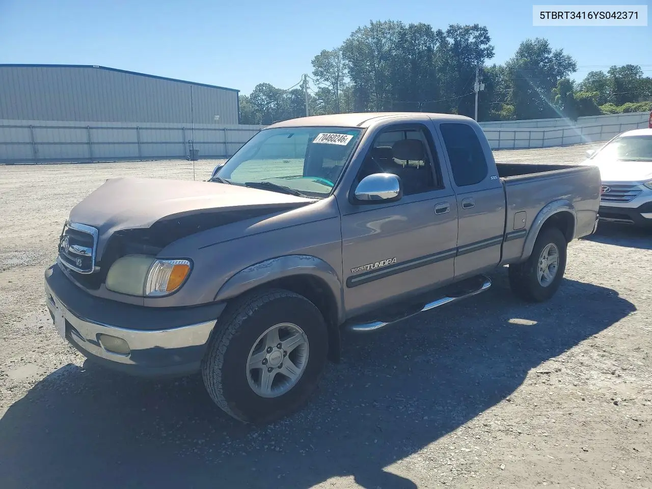 TOYOTA TUNDRA 2000, VIN 5TBRT3416YS042371