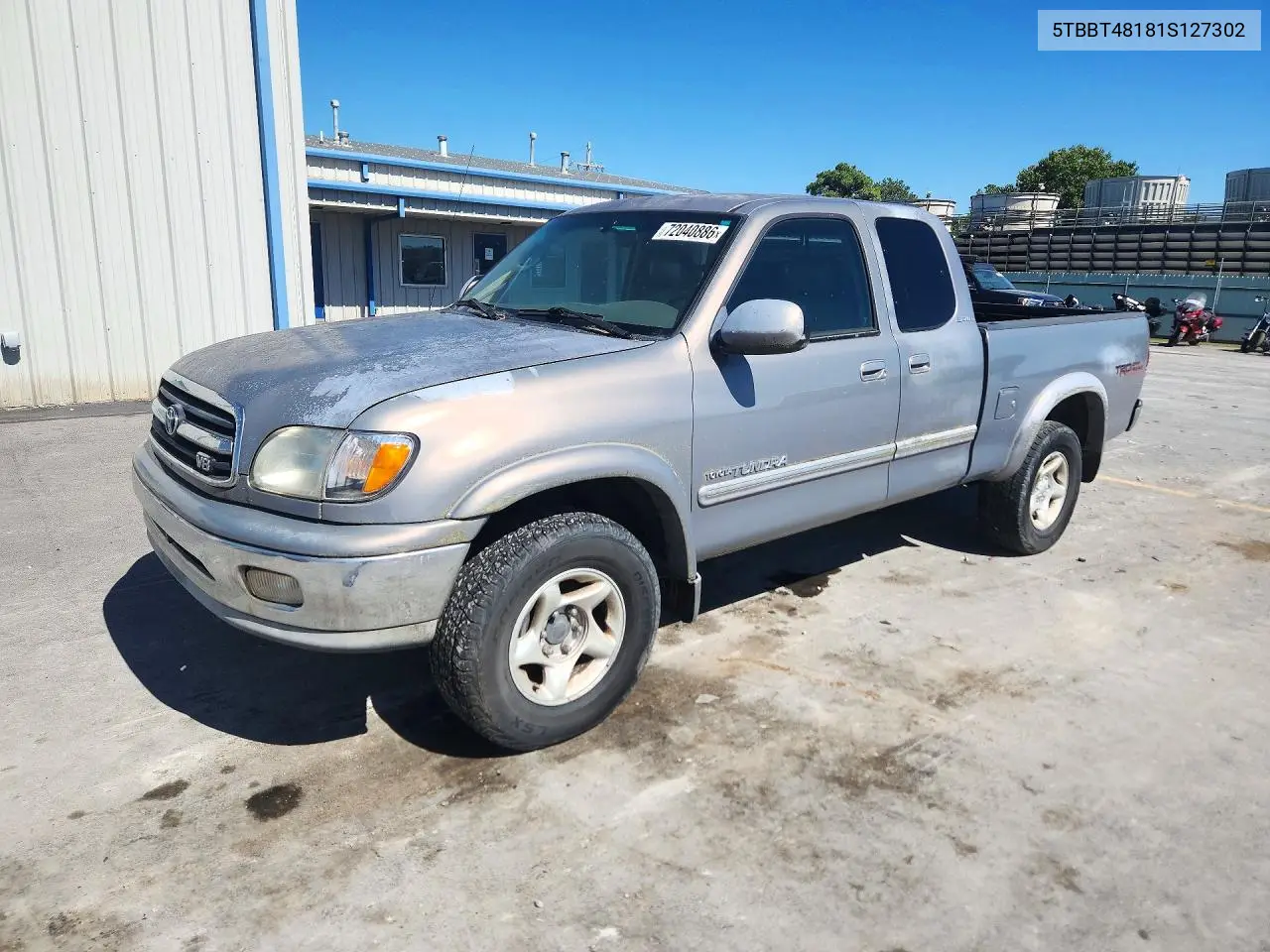 TOYOTA TUNDRA 2001, VIN 5TBBT48181S127302