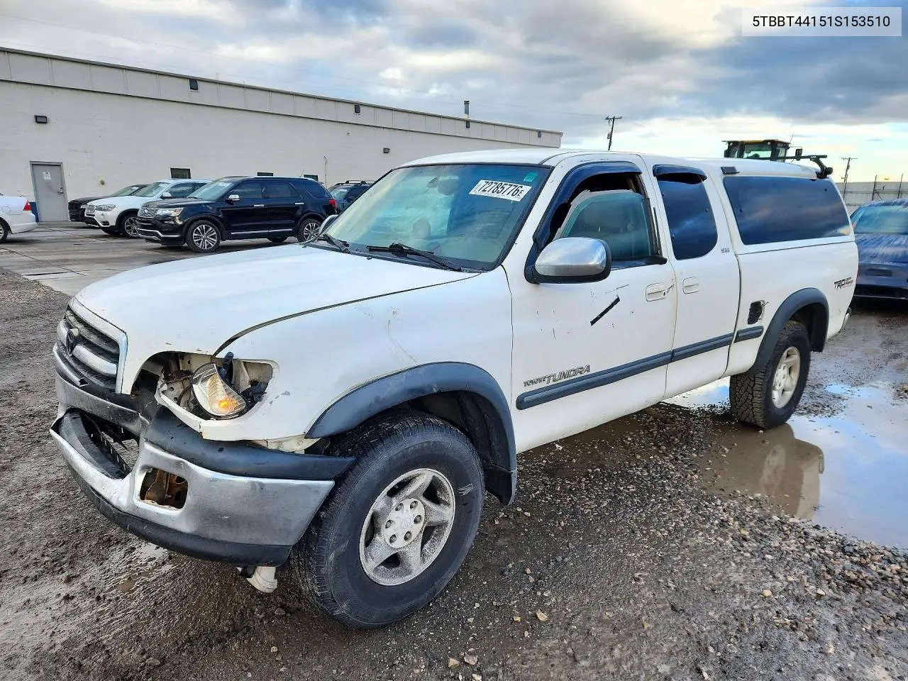 TOYOTA TUNDRA 2001, VIN 5TBBT44151S153510