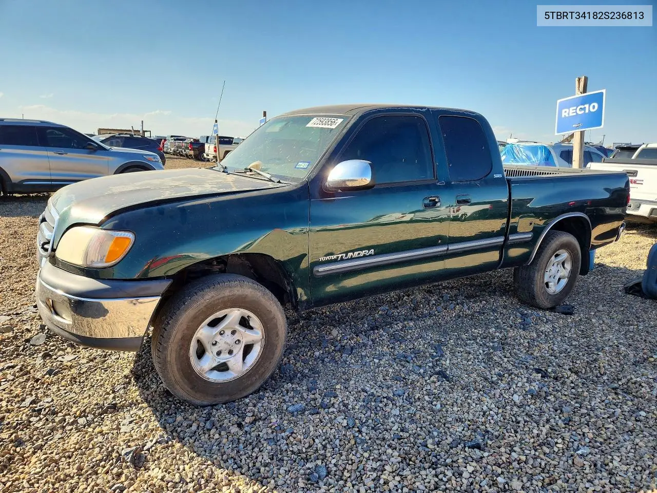 TOYOTA TUNDRA 2002, VIN 5TBRT34182S236813