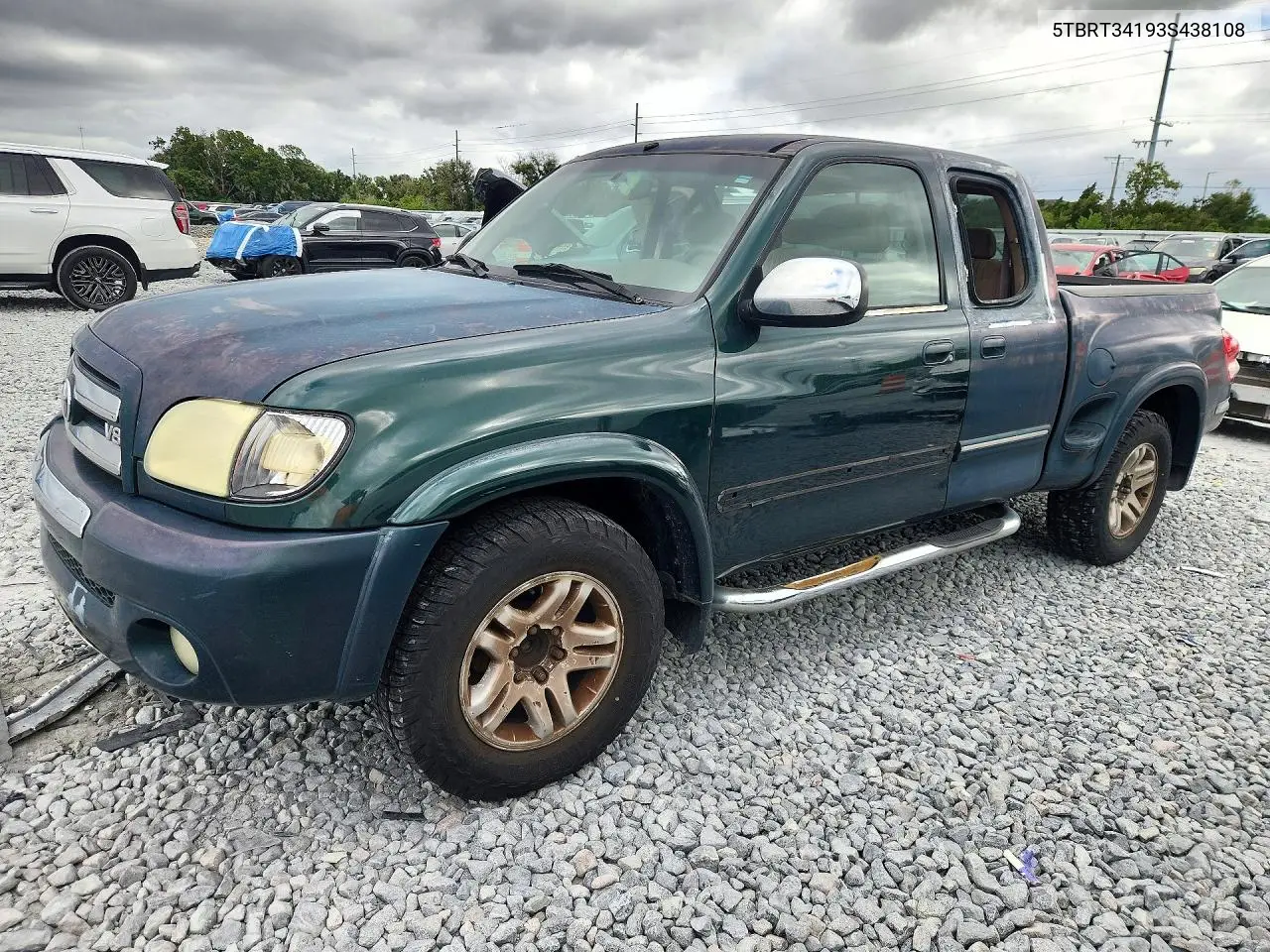 TOYOTA TUNDRA 2003, VIN 5TBRT34193S438108