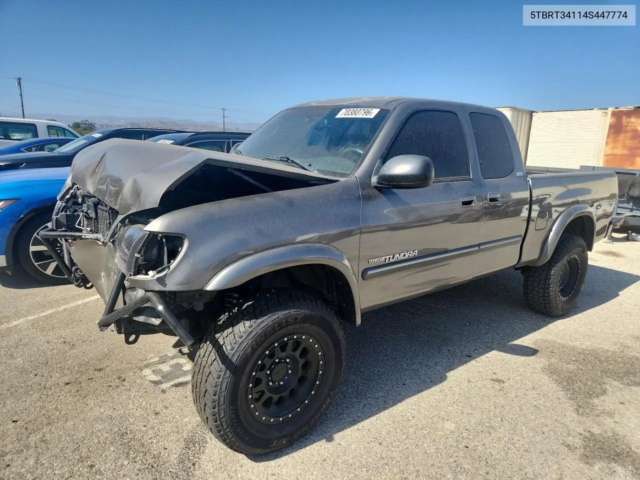 TOYOTA TUNDRA 2004, VIN 5TBRT34114S447774