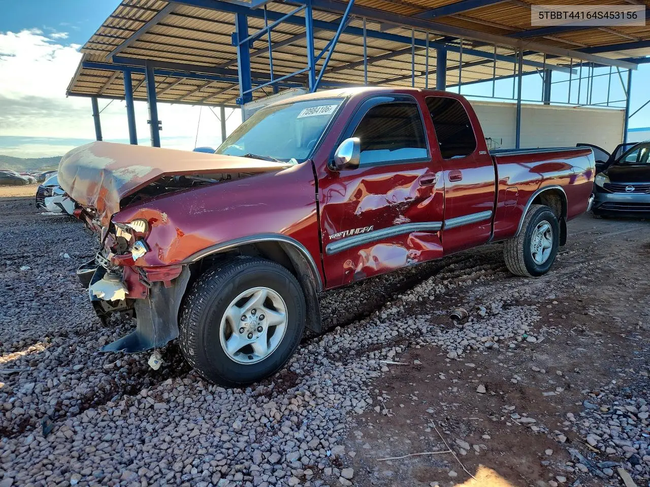 TOYOTA TUNDRA 2004, VIN 5TBBT44164S453156