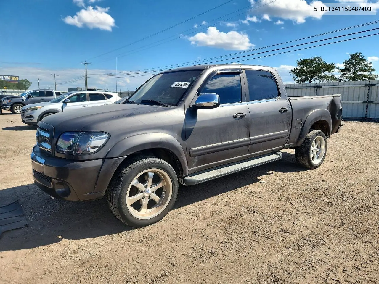 TOYOTA TUNDRA 2005, VIN 5TBET34115S487403