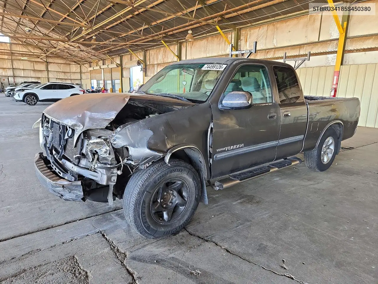 TOYOTA TUNDRA 2005, VIN 5TBRU34185S450380