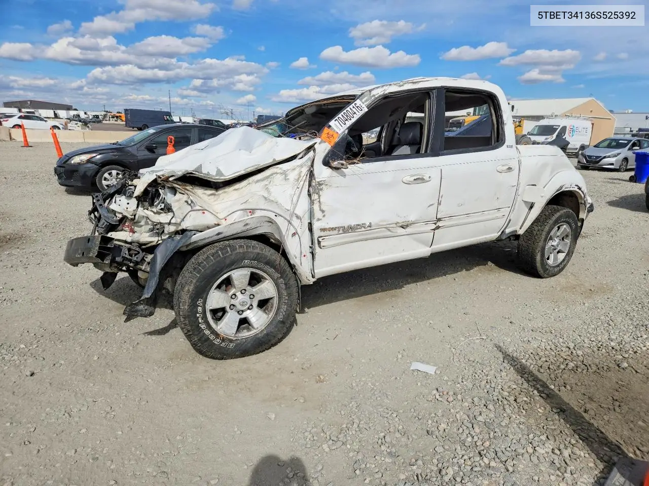 TOYOTA TUNDRA 2006, VIN 5TBET34136S525392