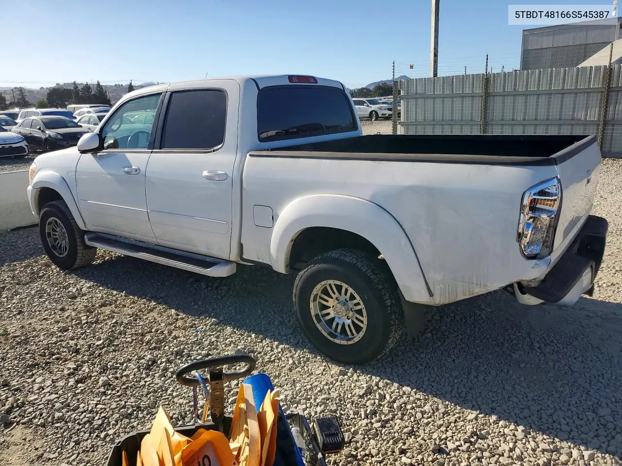 2006 TOYOTA TUNDRA VIN 5TBDT48166S545387 — фото 2
