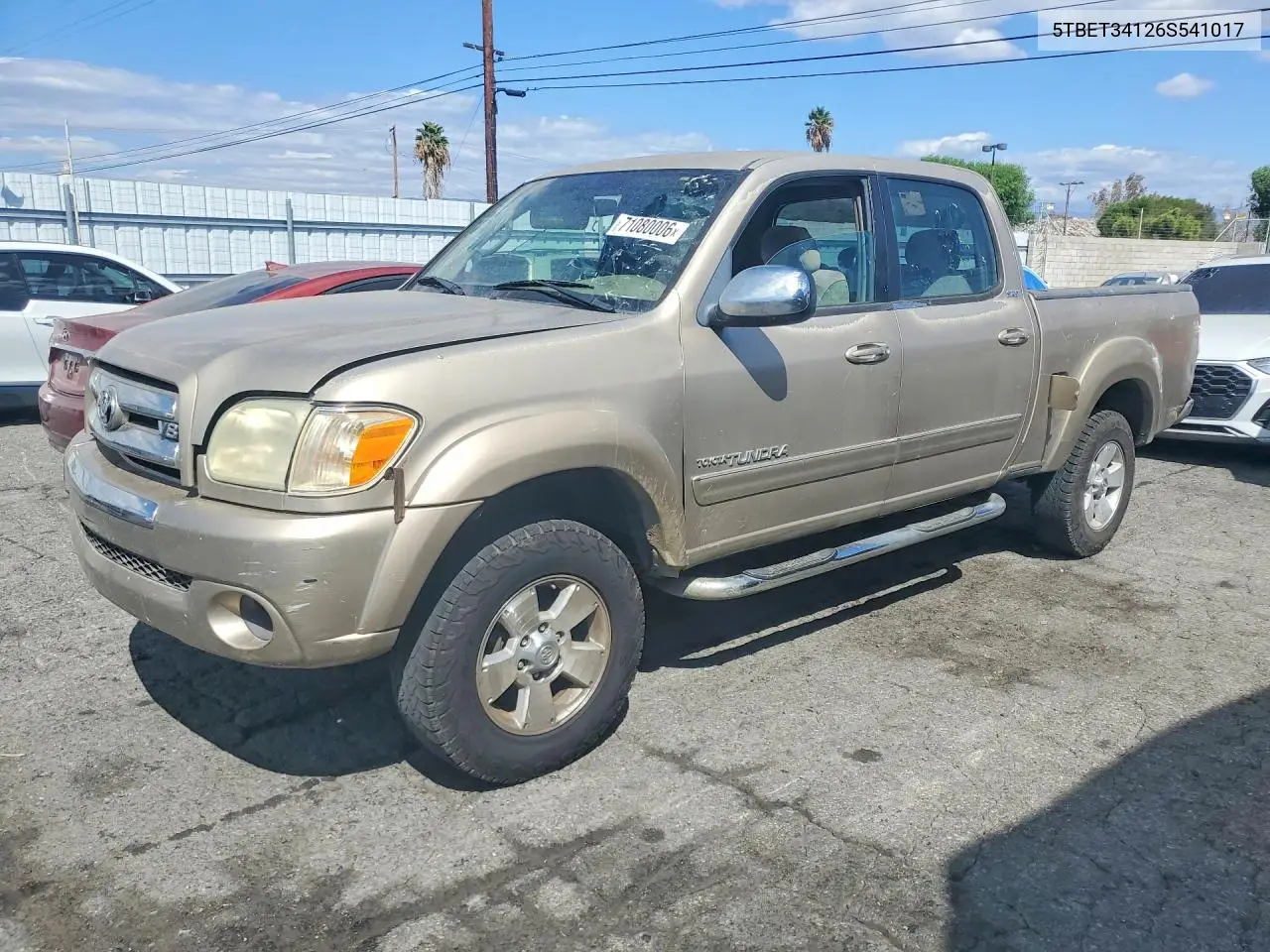 TOYOTA TUNDRA 2006, VIN 5TBET34126S541017