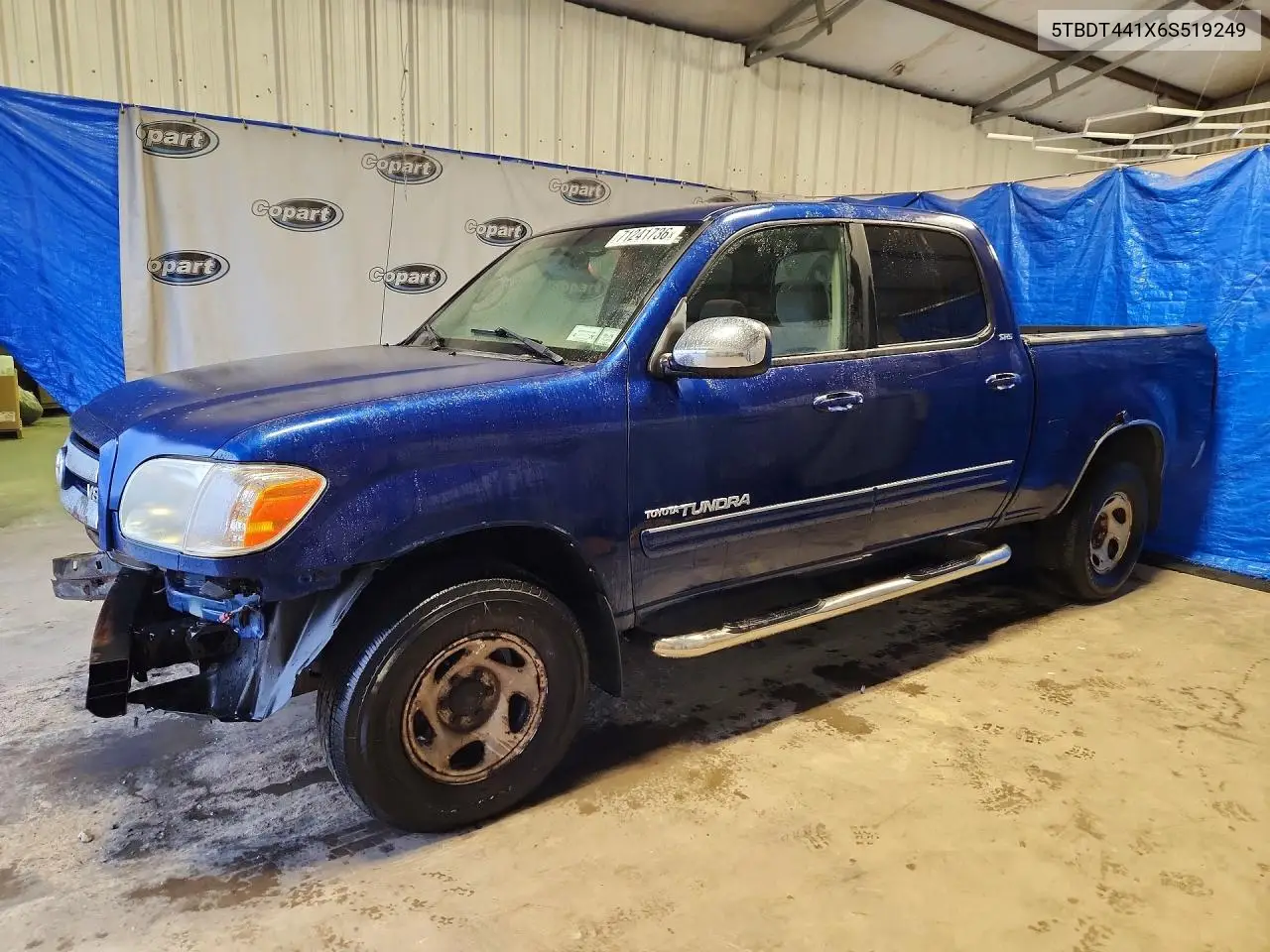 TOYOTA TUNDRA 2006, VIN 5TBDT441X6S519249