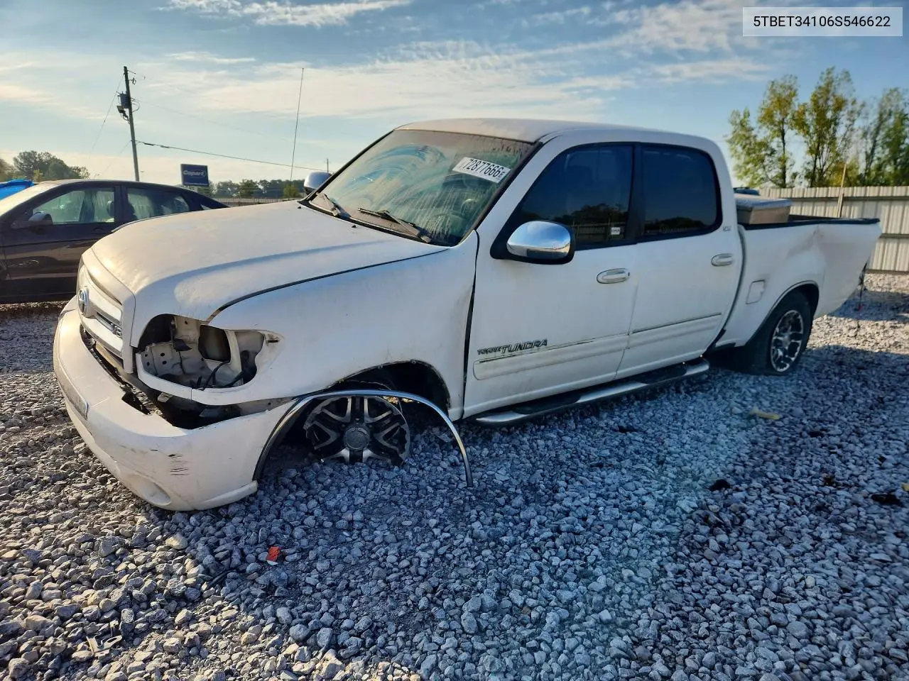 TOYOTA TUNDRA 2006, VIN 5TBET34106S546622