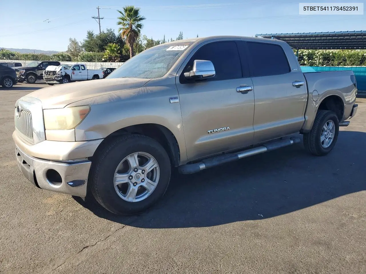 TOYOTA TUNDRA 2007, VIN 5TBET54117S452391