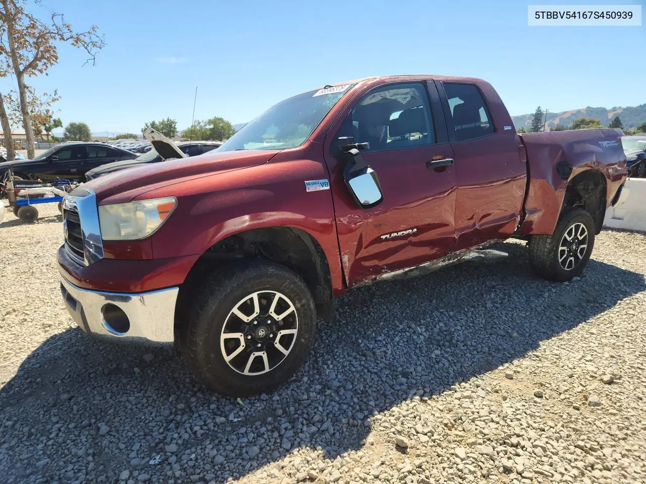 TOYOTA TUNDRA 2007, VIN 5TBBV54167S450939