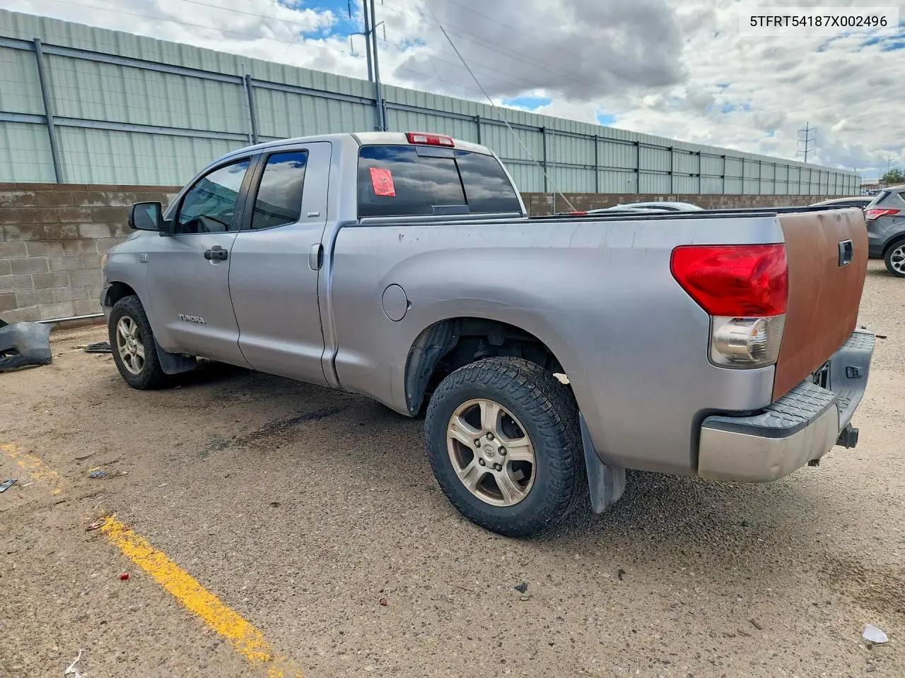 2007 TOYOTA TUNDRA VIN 5TFRT54187X002496 — фото 2