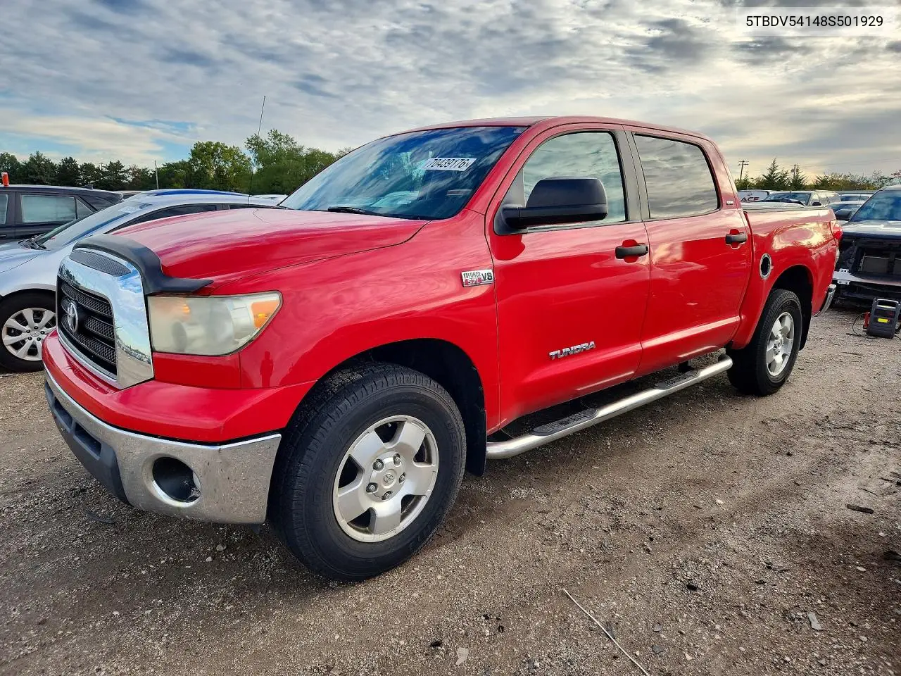 TOYOTA TUNDRA 2008, VIN 5TBDV54148S501929