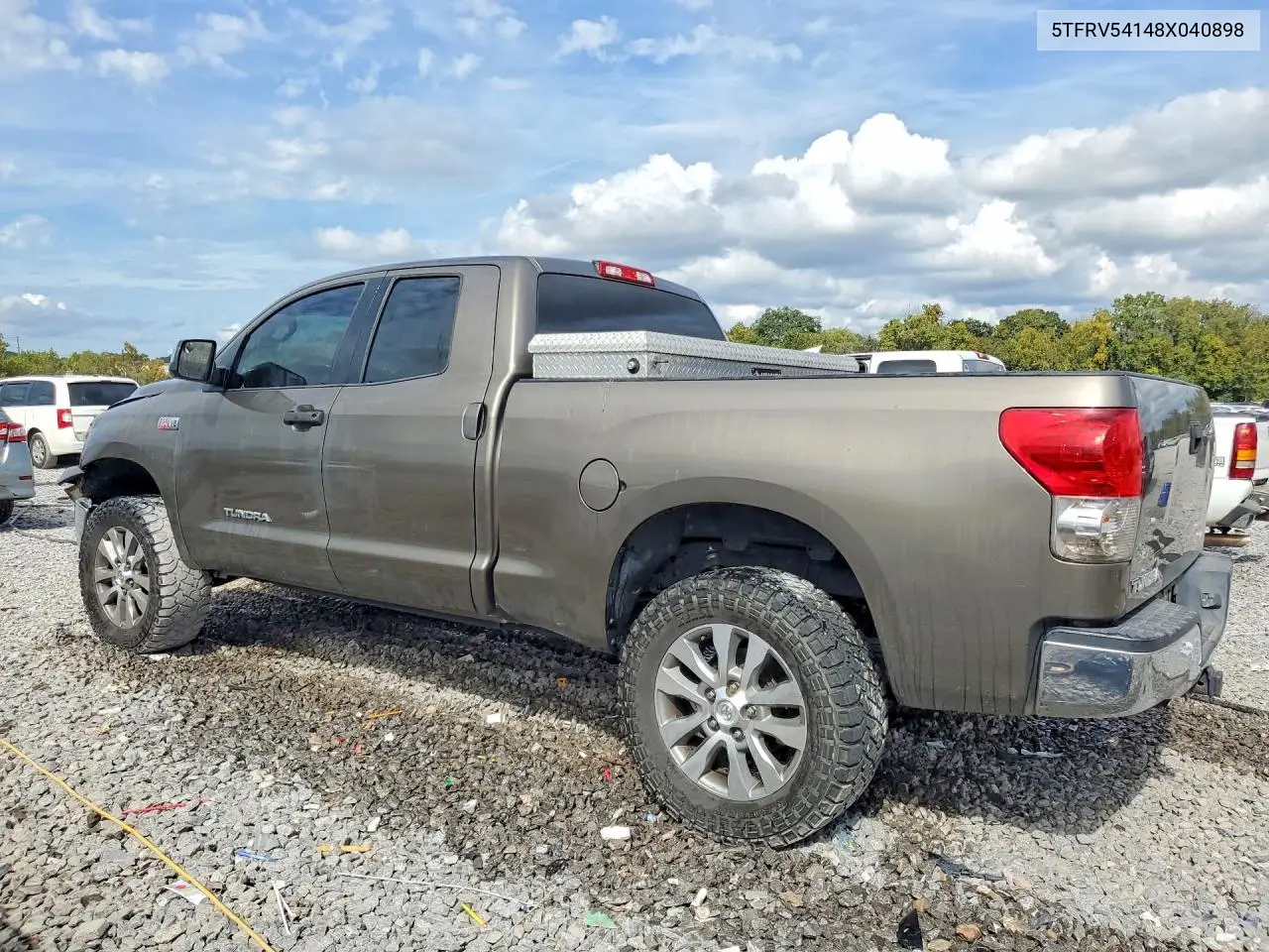2008 TOYOTA TUNDRA VIN 5TFRV54148X040898 — фото 2