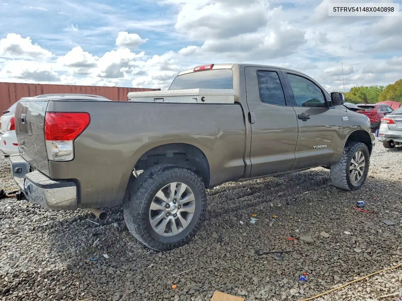 2008 TOYOTA TUNDRA VIN 5TFRV54148X040898 — фото 3