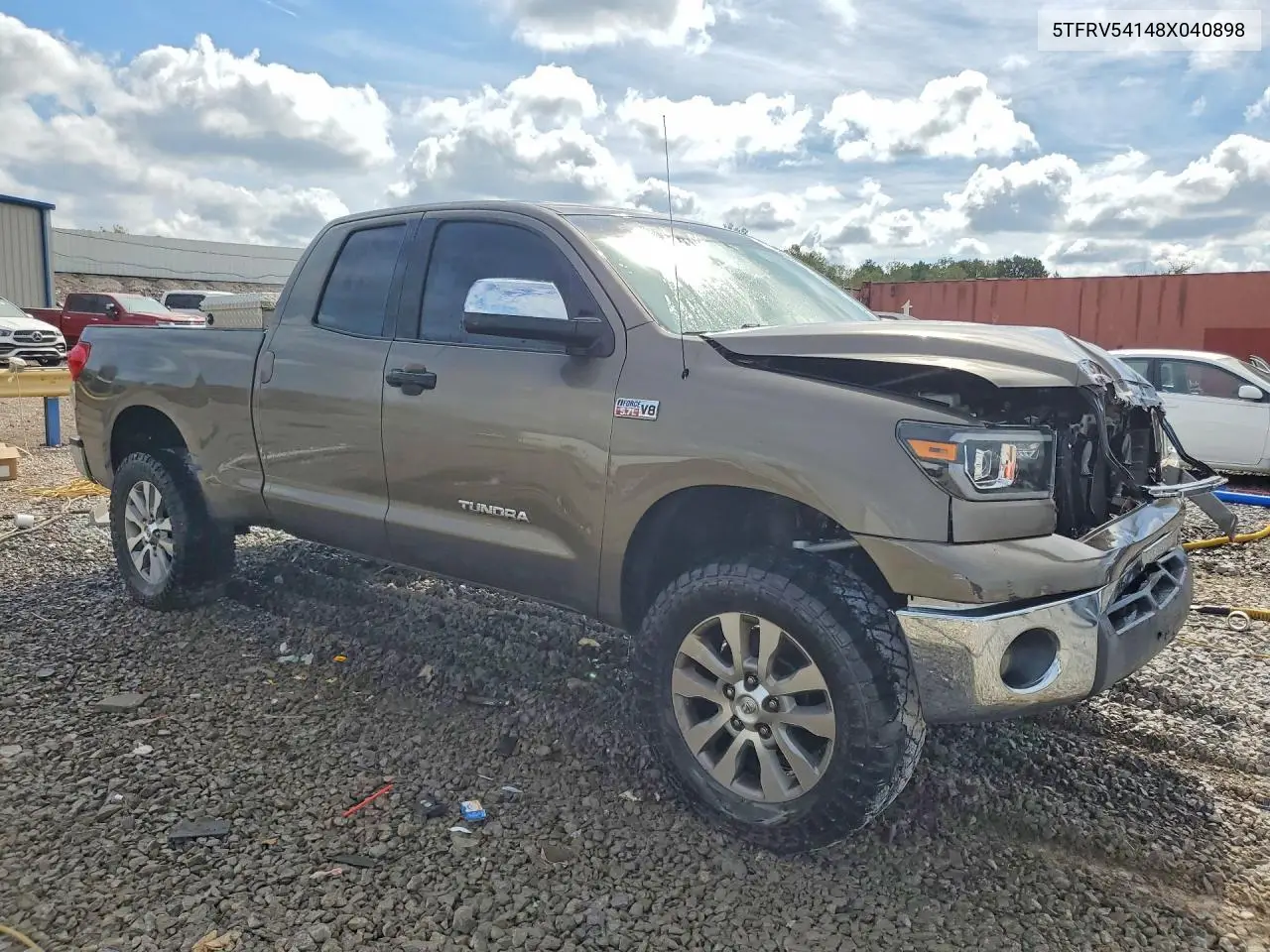 2008 TOYOTA TUNDRA VIN 5TFRV54148X040898 — фото 4