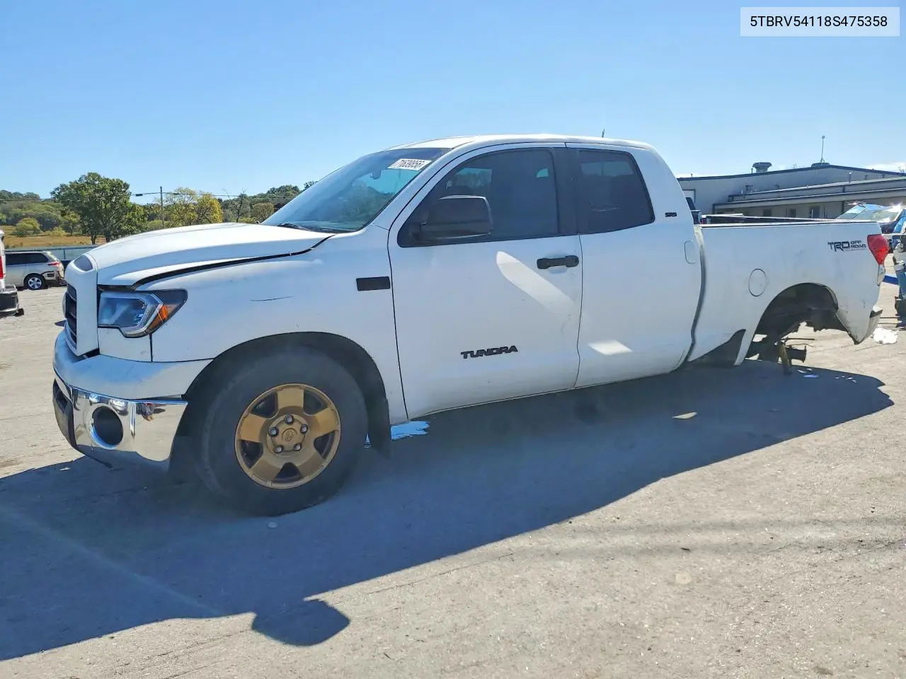 TOYOTA TUNDRA 2008, VIN 5TBRV54118S475358