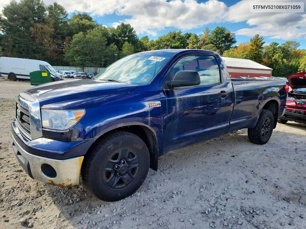 TOYOTA TUNDRA 2008, VIN 5TFMV52108X071059