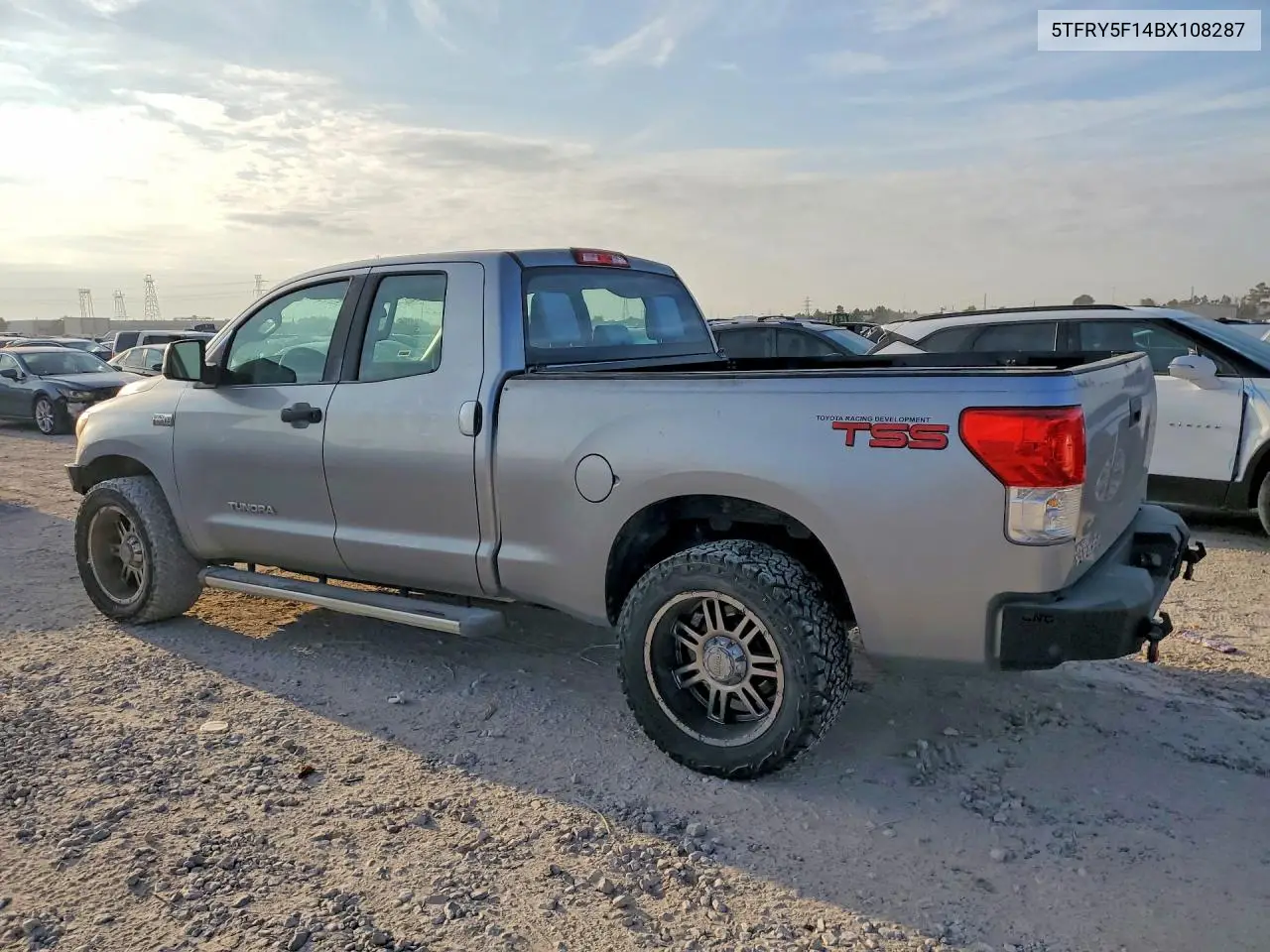 2011 TOYOTA TUNDRA VIN 5TFRY5F14BX108287 — фото 2