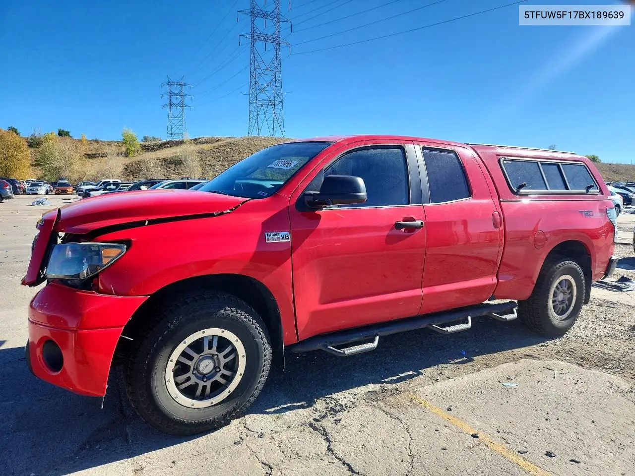 TOYOTA TUNDRA 2011, VIN 5TFUW5F17BX189639