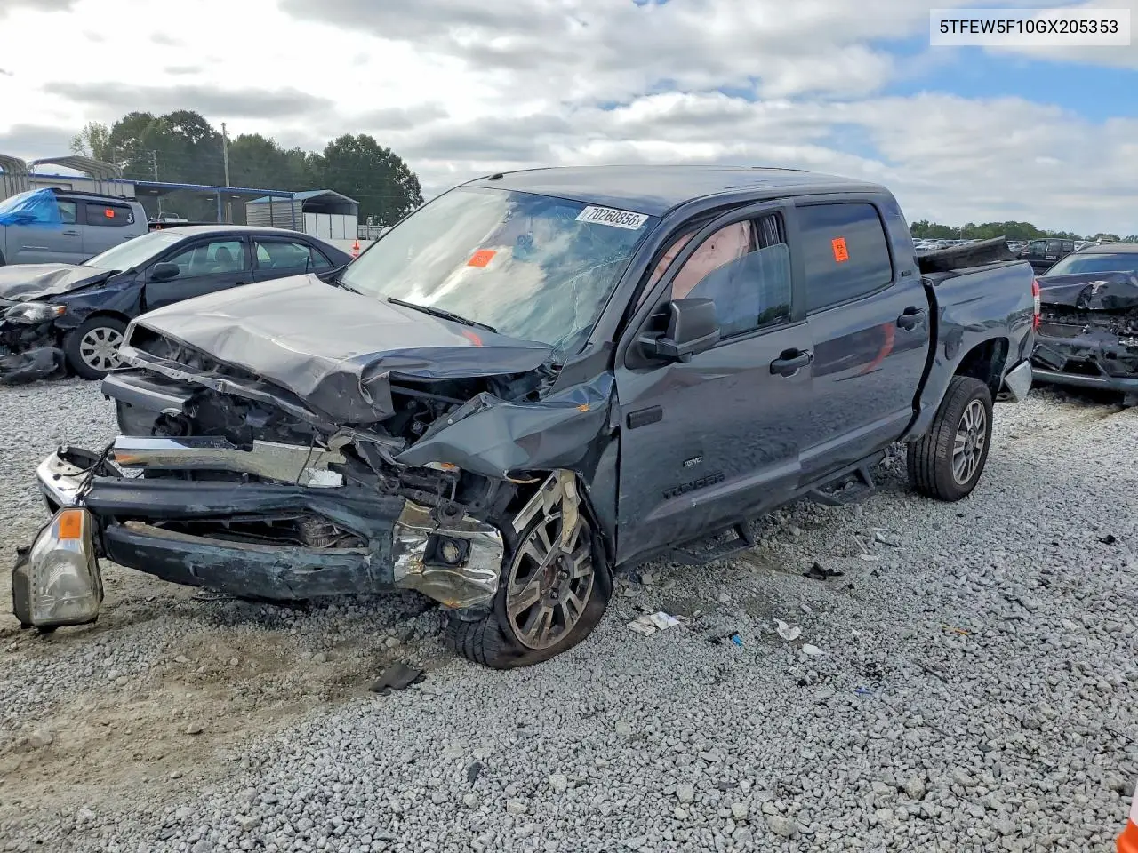TOYOTA TUNDRA 2016, VIN 5TFEW5F10GX205353
