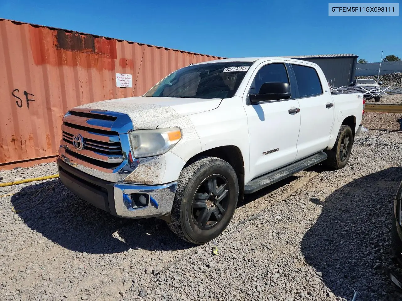 TOYOTA TUNDRA 2016, VIN 5TFEM5F11GX098111