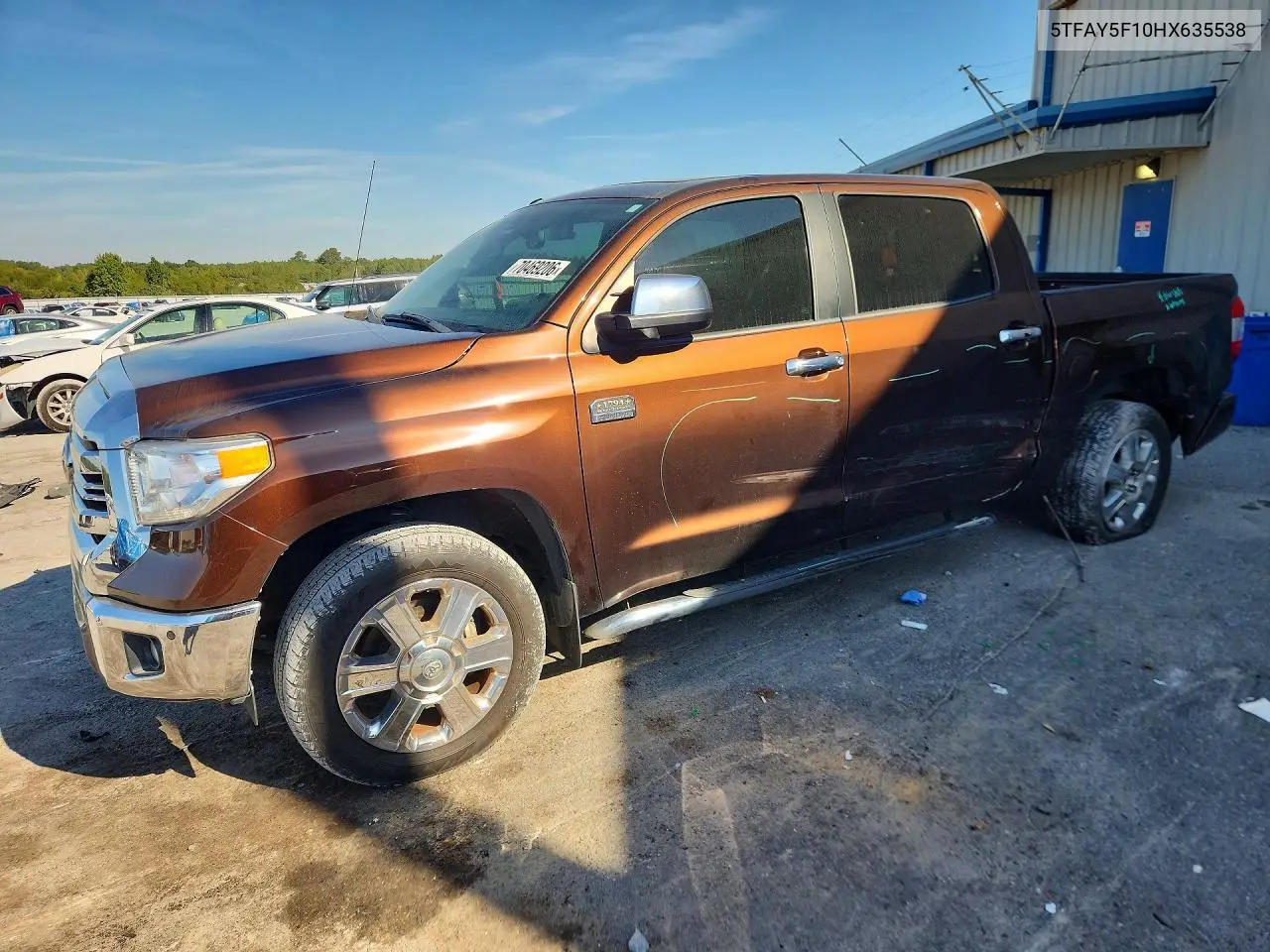 TOYOTA TUNDRA 2017, VIN 5TFAY5F10HX635538