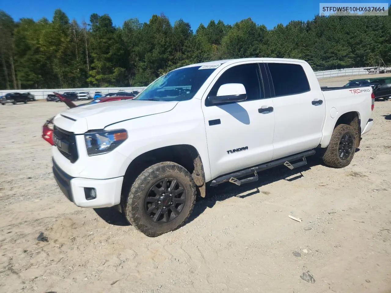 TOYOTA TUNDRA 2017, VIN 5TFDW5F10HX637664