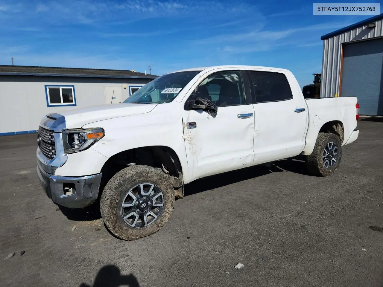 TOYOTA TUNDRA 2018, VIN 5TFAY5F12JX752768