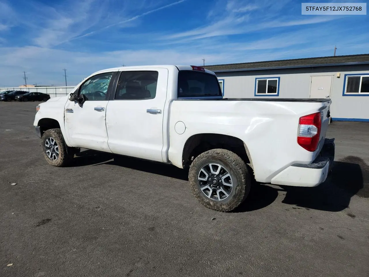 2018 TOYOTA TUNDRA VIN 5TFAY5F12JX752768 — фото 2