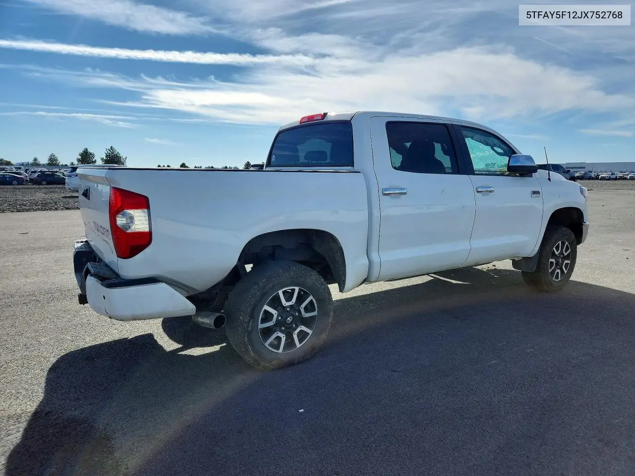 2018 TOYOTA TUNDRA VIN 5TFAY5F12JX752768 — фото 3
