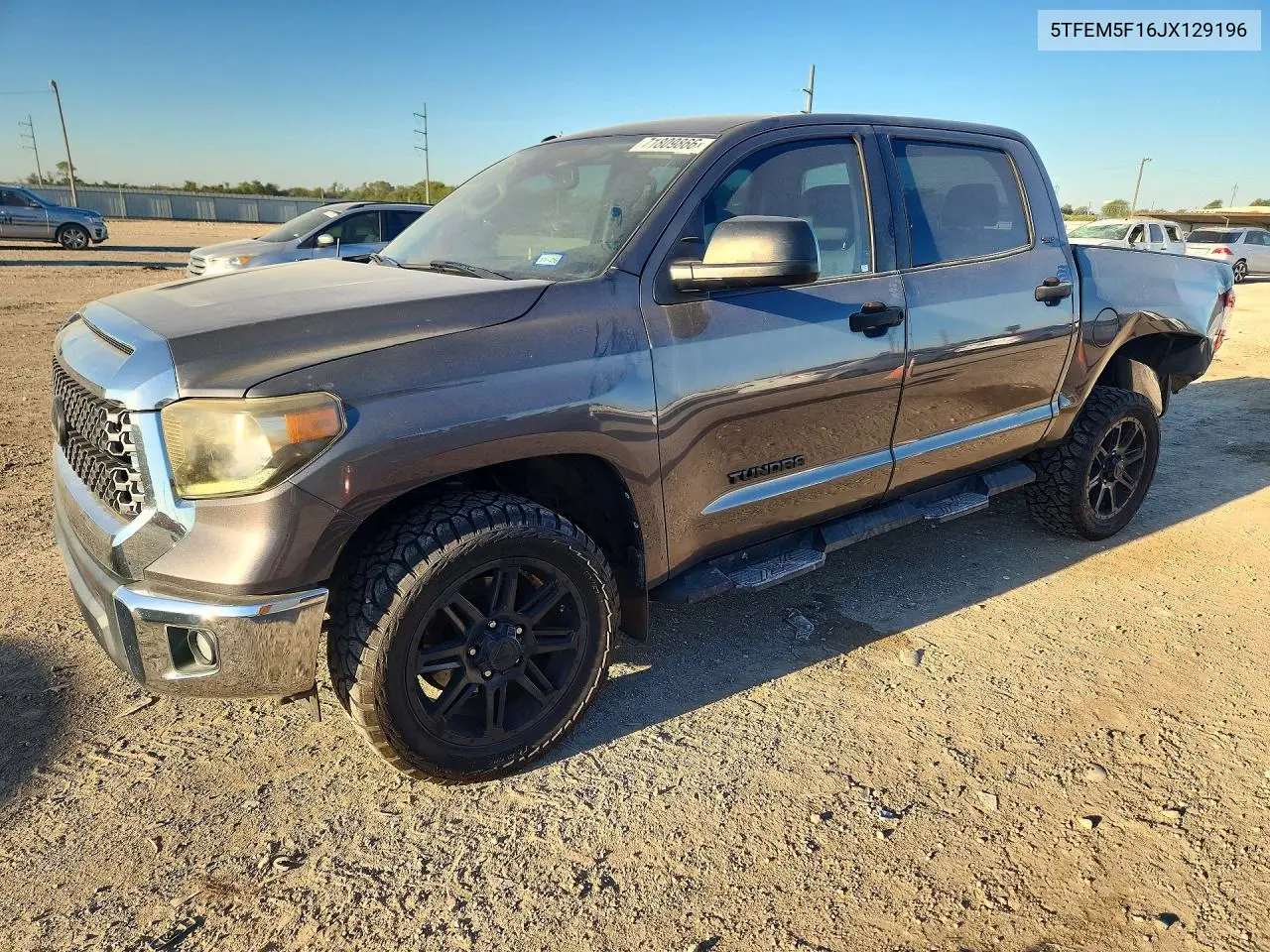 TOYOTA TUNDRA 2018, VIN 5TFEM5F16JX129196
