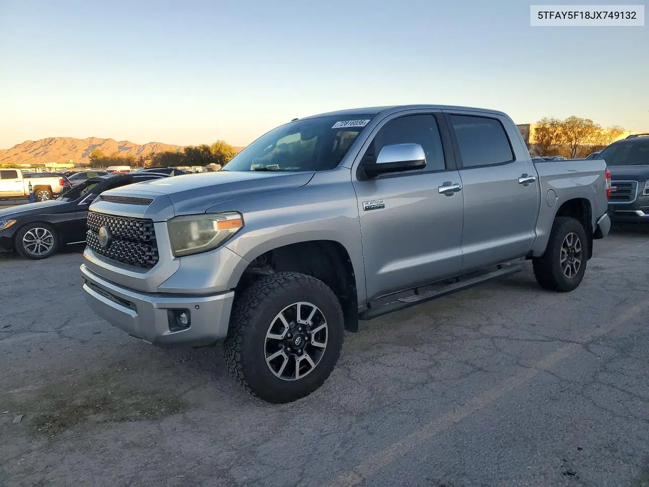 TOYOTA TUNDRA 2018, VIN 5TFAY5F18JX749132