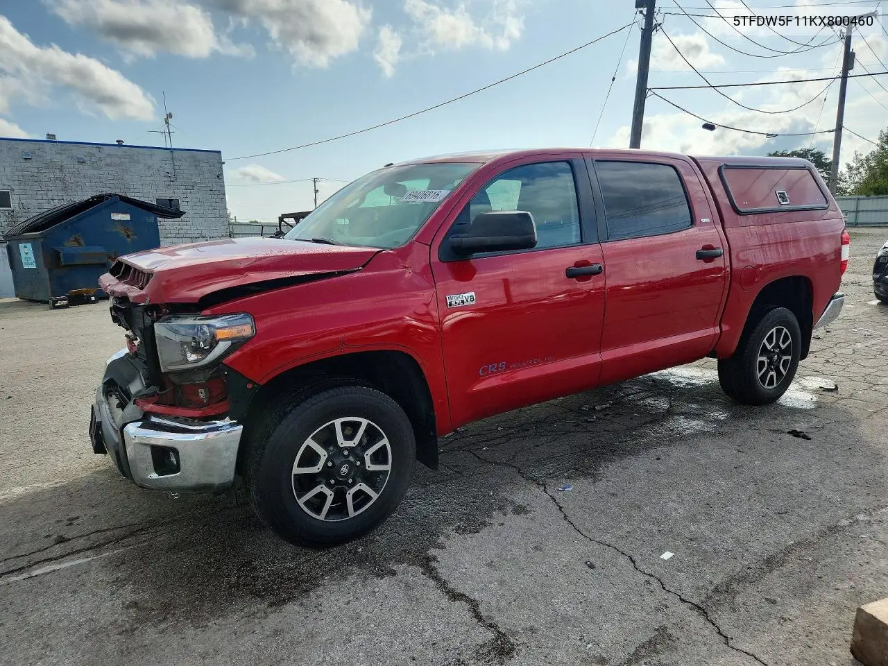 TOYOTA TUNDRA 2019, VIN 5TFDW5F11KX800460